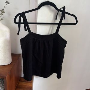 Madewell tie shoulder crop top